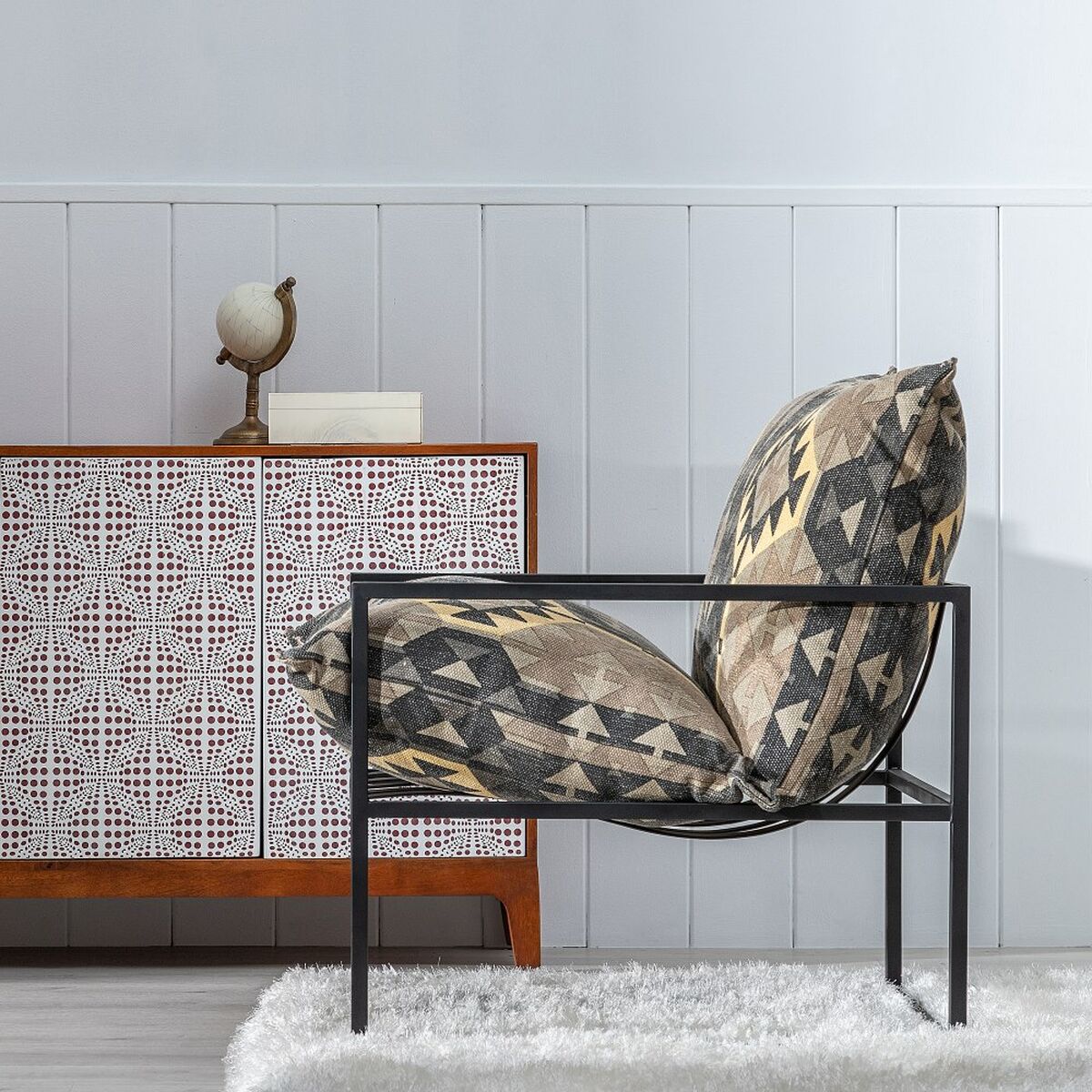 Poltrona Preto Taupe 70 x 84 x 86 cm